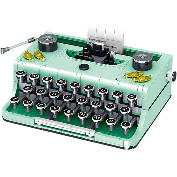 820PCS Retro Typewriter, Retro Vintage Typewriter Model, Retro Decoration, Craft Box Design, Manual Operation, Easy Stow and Store,Best Nostalgic Gift for 6 Year Old Kids or Adult