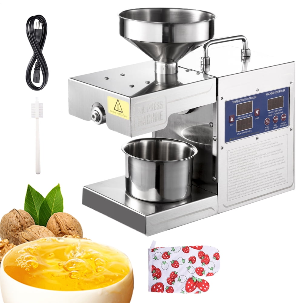 820W Automatic Oil Press Machine with Temperature Control Hot Press Extractor for Flaxseeds Rapeseed
