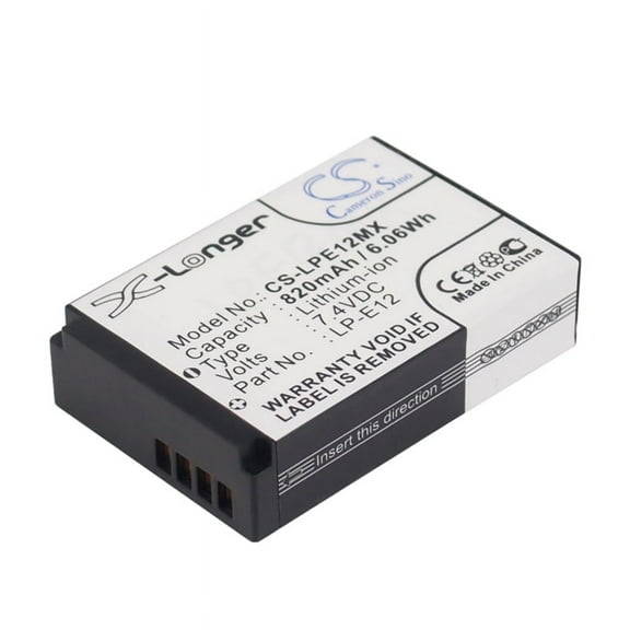 820mAh LP-E12 Battery for Canon EOS SL1 EOS-M50 EOS-M10 EOS M EOS M2 EOS Kiss X7 EOS-M100 EOS-M2 EOS 100D EOS-M OS-M PowerShot S