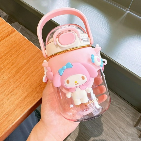 820ml Sanrio Cinnamoroll Kuromi My Melody Plastic Sippy Cup Water Bottles Kawaii High Capacity Sports Bottle Water Cup Kids Gift