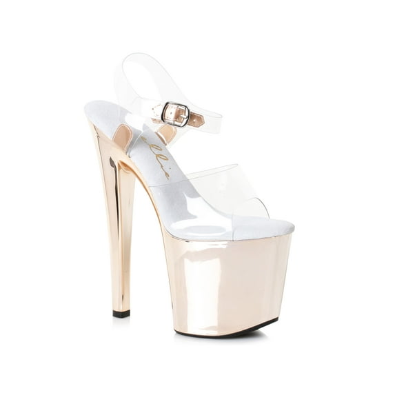 821-BRIA , 8" Stiletto With Rose Gold Platform
