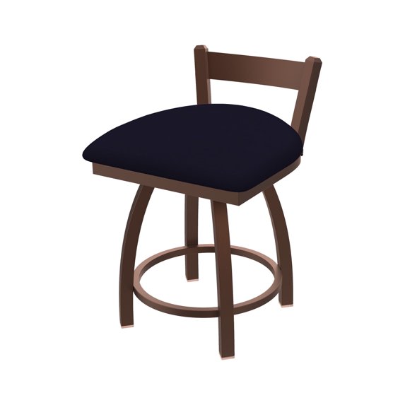 821 Catalina 18" Low Back Swivel Vanity Stool with Bronze Finish and Canter Twilight Seat