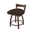 thumbnail image 1 of 821 Catalina 18" Low Back Swivel Vanity Stool with Bronze Finish and Rein Coffee Seat, 1 of 4
