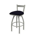 thumbnail image 1 of 821 Catalina 25" Low Back Swivel Counter Stool with Anodized Nickel Finish and Canter Twilight Seat, 1 of 4