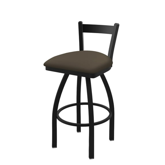 821 Catalina 25" Low Back Swivel Counter Stool with Black Wrinkle Finish and Canter Earth Seat