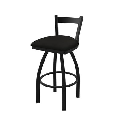 821 Catalina 25" Low Back Swivel Counter Stool with Black Wrinkle Finish and Canter Espresso Seat
