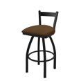 thumbnail image 1 of 821 Catalina 25" Low Back Swivel Counter Stool with Black Wrinkle Finish and Rein Thatch Seat, 1 of 4