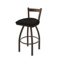 thumbnail image 1 of 821 Catalina 25" Low Back Swivel Counter Stool with Bronze Finish and Canter Espresso Seat, 1 of 4