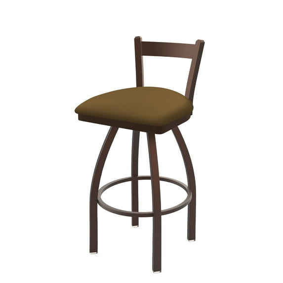 821 Catalina 25" Low Back Swivel Counter Stool with Bronze Finish and Canter Iron Seat