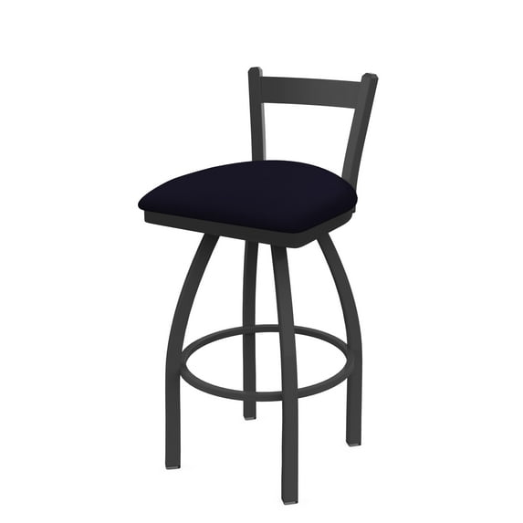 821 Catalina 25" Low Back Swivel Counter Stool with Bronze Finish and Medium Oak Seat