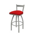thumbnail image 1 of 821 Catalina 30" Low Back Swivel Bar Stool with Pewter Finish and Canter Red Seat, 1 of 4