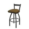 thumbnail image 1 of 821 Catalina 30" Low Back Swivel Bar Stool with Pewter Finish and Canter Saddle Seat, 1 of 4