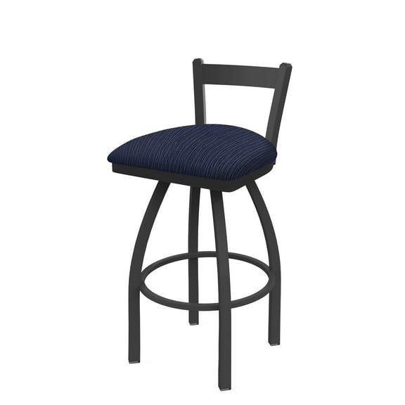 821 Catalina 30" Low Back Swivel Bar Stool with Pewter Finish and Graph Anchor Seat