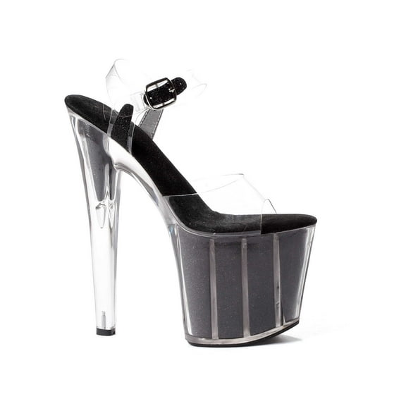 821-GLITTER, 8" Pointed Stiletto Sandal