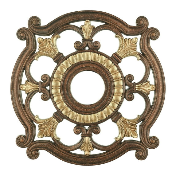 Livex Lighting Ceiling Medallion in Palacial Bronze with Gilded Accents