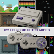 821Games Wireless High Definition Retro Game Console, Retro Two Player Game Console with Two Game Controllers | Compatible with TVs, Computers, and Projectors, Great Choice for Holiday and Cozy Momen