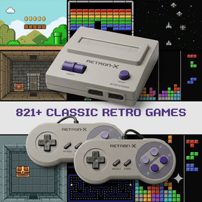 821Games Wireless High Definition Retro Game Console, Retro Two Player Game Console with Two Game Controllers | Compatible with TVs, Computers, and Projectors, Great Choice for Holiday and Cozy Momen