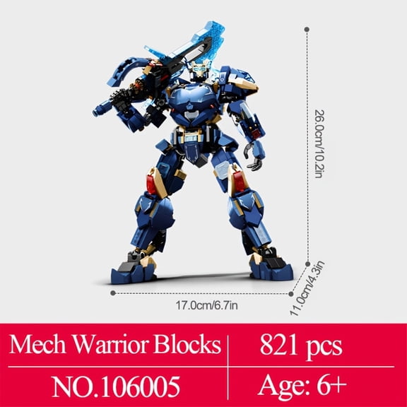 821pcs Myth Mecha Robot Building Blocks, Boy's DIY Toys, Educational Assembled Model Bricks, Kid's Toys Christmas Gifts