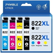 822 Ink for Epson 822 Ink for Epson 822XL Ink Cartridges compatible for Epson Workforce Pro WF-3820 WF-4820 WF-4833 WF-4834 WF-4830(4-Pack, Black Cyan Magenta Yellow)