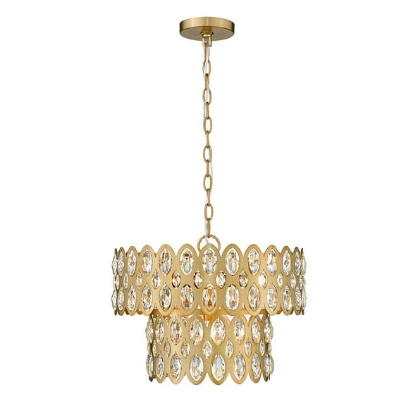 822P15-HB-Z-Lite-Dealey - 5 Light Pendant-12.25 Inches Tall and 15.75 Inches Wide