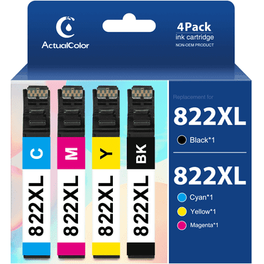 822XL Ink Cartridge Compatible for Epson 822 Ink for 822 XL Epson Ink for Epson 822XL Ink Cartridge Printer, 4-Pack