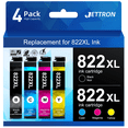 thumbnail image 1 of 822XL Ink Cartridges for Epson 822 Ink Compatible for Epson 822xl Ink Cartridges for Epson WorkForce Pro WF-3820 WF-4820 Printer (4 Pack，Black,Cyan,Magenta,Yellow), 1 of 8