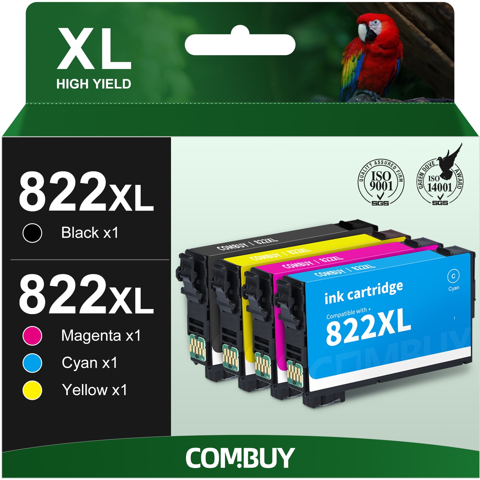 822 XL Ink Cartridges for Epson 822 Ink for Epson WorkForce Pro WF3820