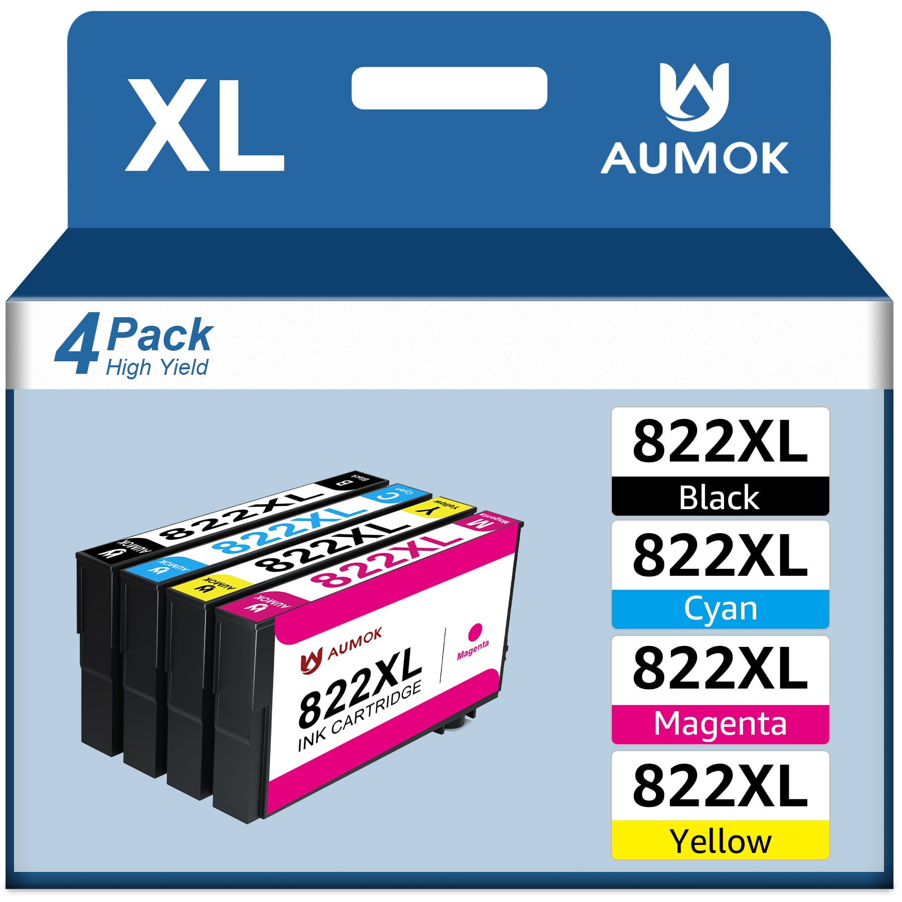 822XL Ink Compatible with Epson 822 Ink Cartridges for Printers
