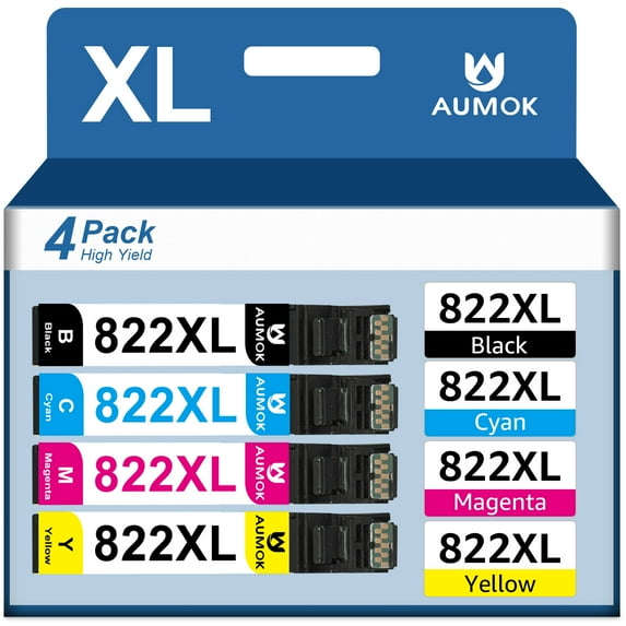 822XL Ink Cartridge Compatible for Epson 822XL Ink Cartridge Workforce Pro WF-4833 WF-3820 WF-4820