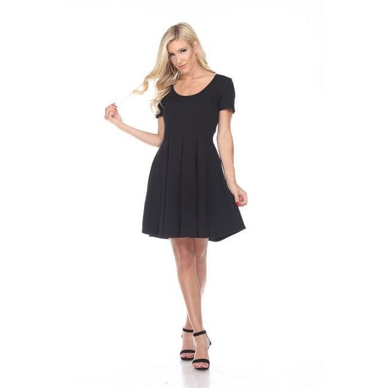 green emerald velvet dress Fit & Flare LuxeStretch Dress Black / S main image 0