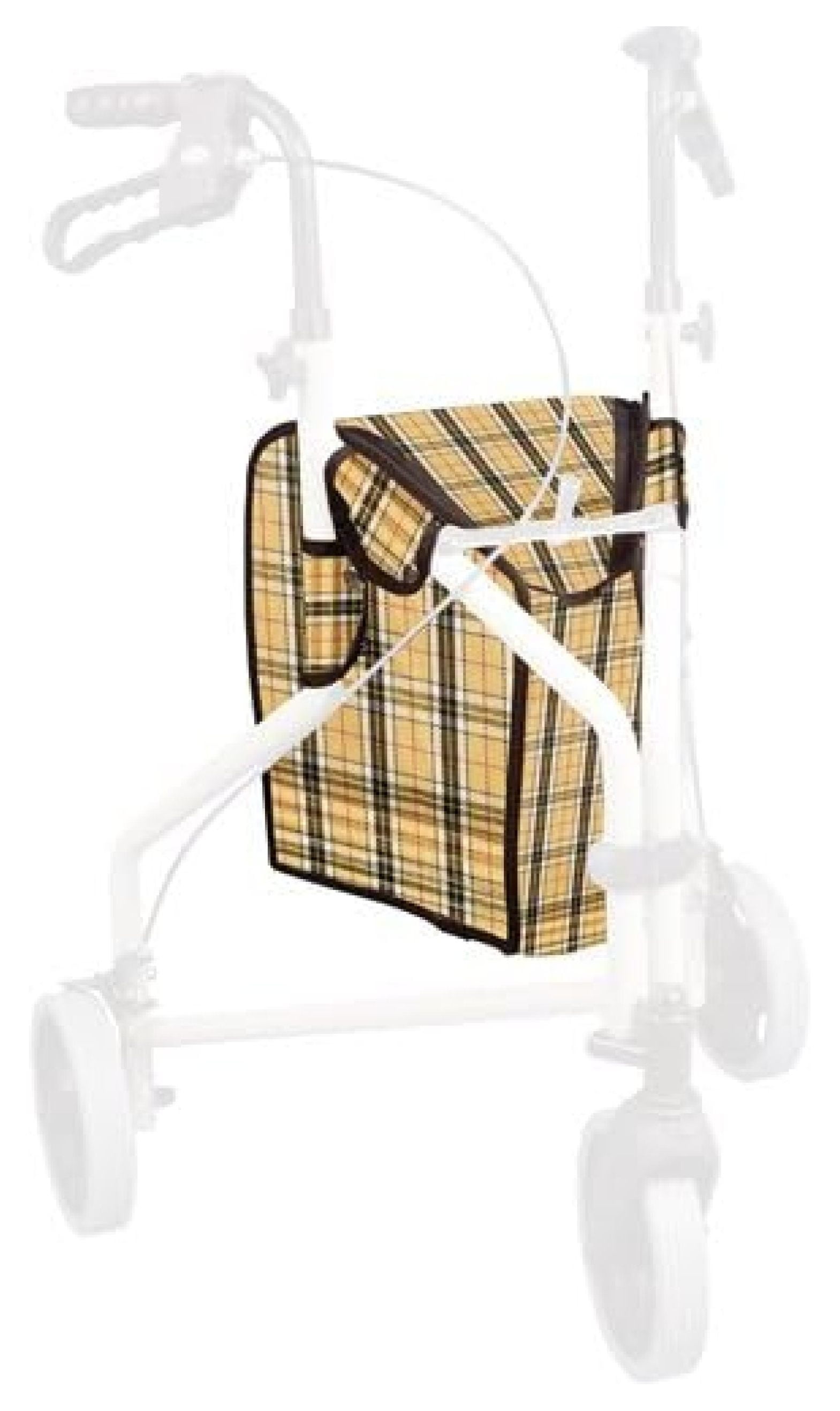 823 Tote Bag for 3-Wheel Rollators - Tan Plaid
