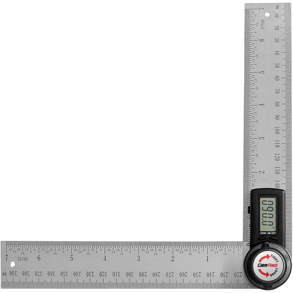 82305 Digital Angle Finder Protractor Stainless steel 7inch 200mm (Black Button)