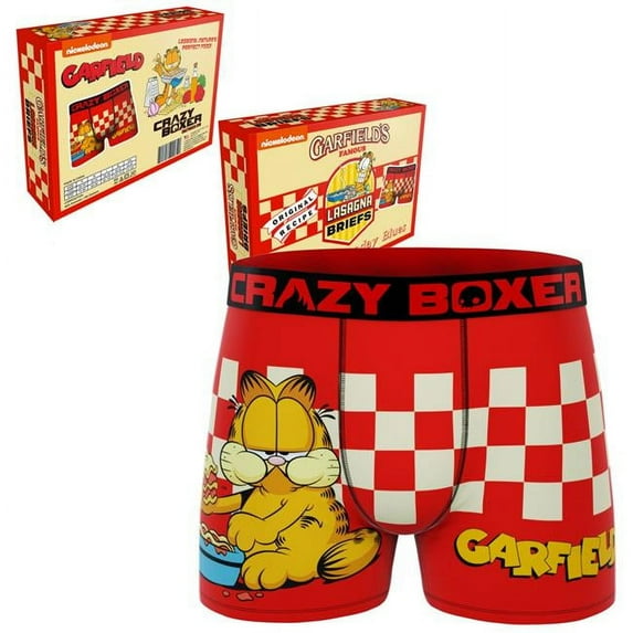 824253-medium-32-34 Crazy Boxers Garfield Lasagna Comic Boxer Briefs in Food Box, Medium - 32-34
