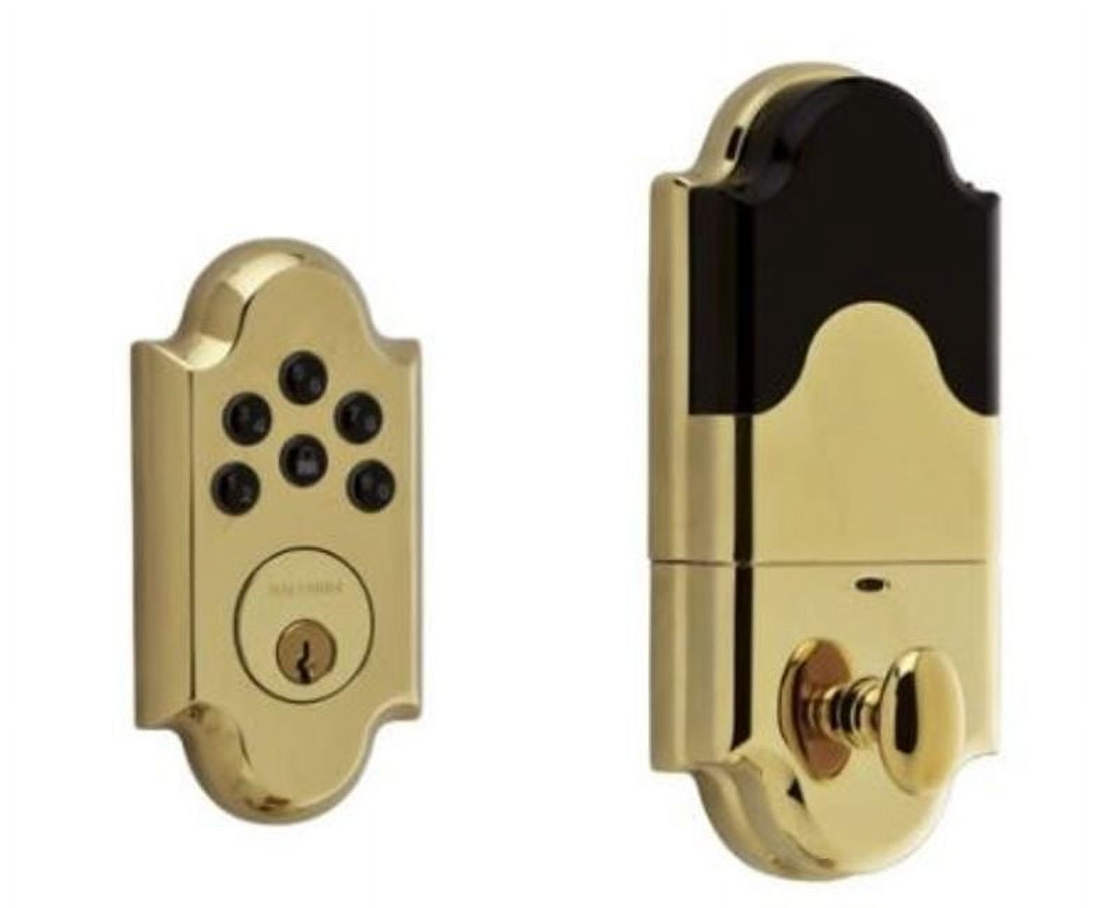 Lifetime Polished Brass Electronic Deadbolt with Keypad
