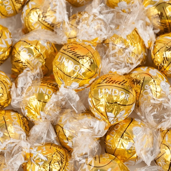 825ct Gold White Chocolate Bulk Individually Wrapped Lindor Candy Truffles (22lb Bag)