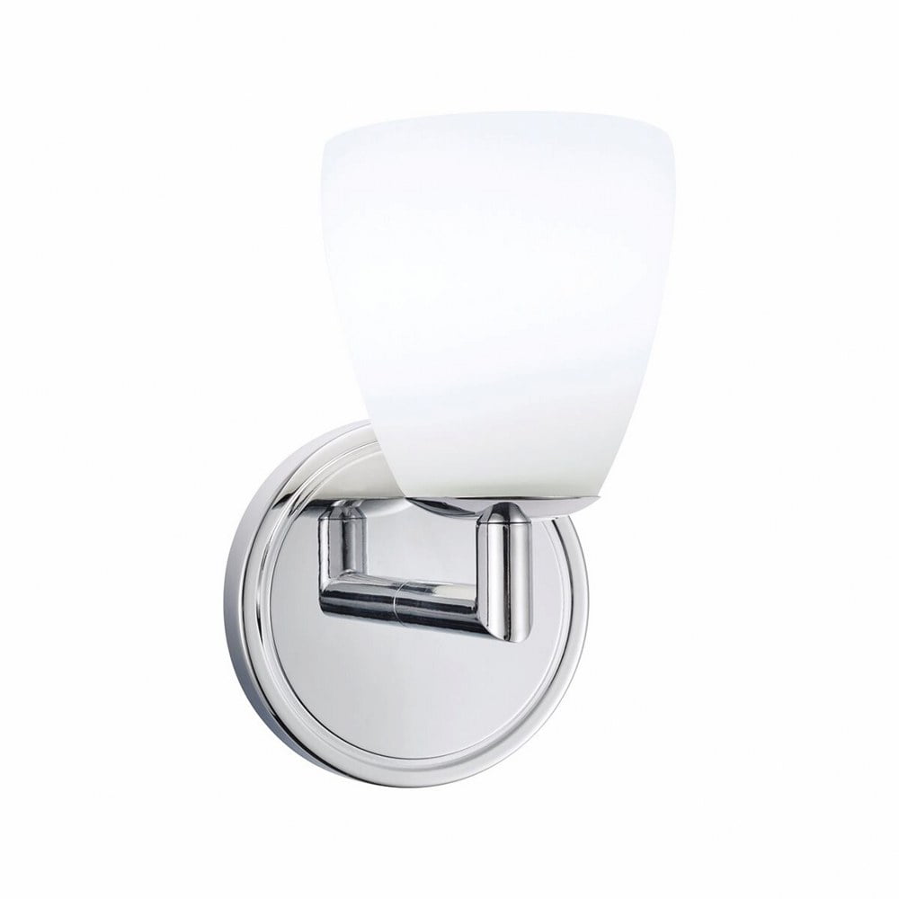 Chancellor Chrome Finish Dimmable LED Wall Sconce with Matte Opal Glass