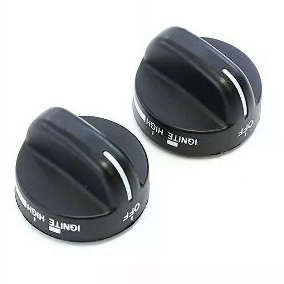 8273103 Range Burner Knob Black For Stove Oven -2 Pack