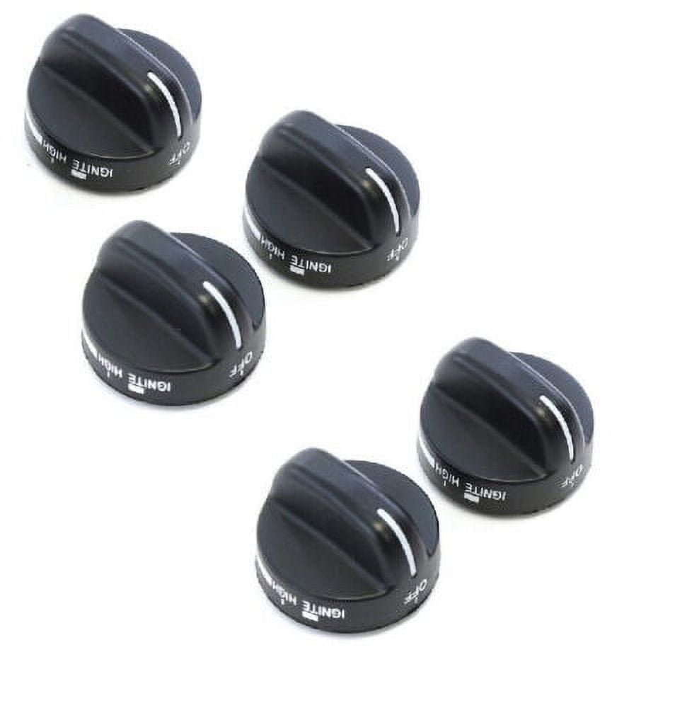8273103 Range Burner Knob Black for Stove Oven -5 Pack