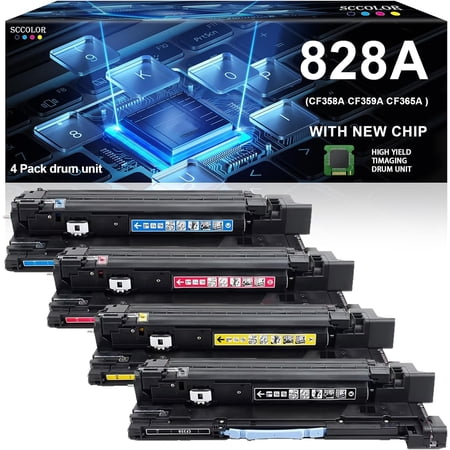 828A Imaging Drum Unit Compatible for HP 828A CF358A CF359A CF365A CF364A Imaging Drum Unit Replacement for Color Enterprise M855 M855dn M880 M880Z Printer