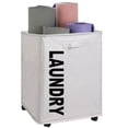 thumbnail image 1 of 82L Large Rolling Laundry Hamper TeqHome Collapsible Oxford Clothes Organizer with Metal Frame 360° Wheels for Home Hotel Beige, 1 of 10