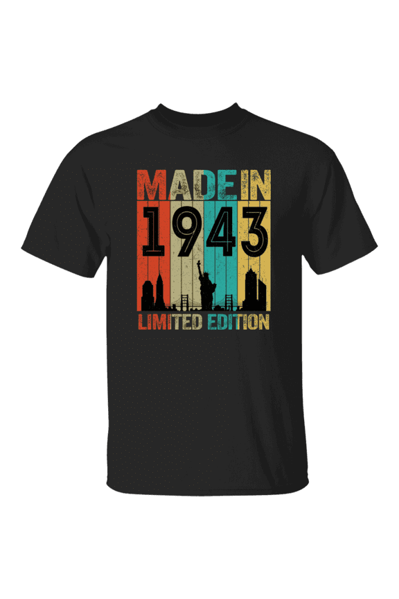 82Nd Birthday Made In 1943 82 Bday Born In New York 82 Years Old Of Being Awesome Vintage T-Shirt