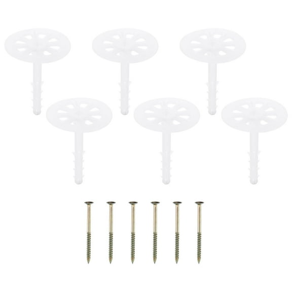 82mm Perforated Insulation Pins, 50 Pack Insulating Nails Plastic Expansion Bolt for Fixing Foam Boards