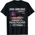 thumbnail image 1 of 82nd Airborne Paratrooper Veteran Flag Tshirt, Veterans Day T-Shirt, 1 of 4