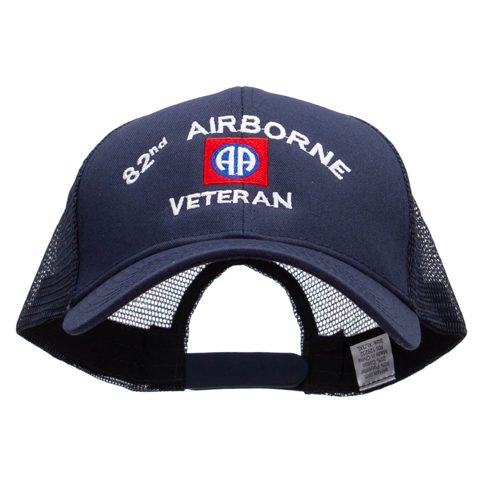 Airborne Graduation Cap Design 82nd Airborne Veteran Embroidered Big Size Solid Cotton Twill High ...