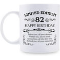 thumbnail image 1 of 82nd Birthday Gifts for Women Men - 11 oz Coffee Mug - 82 Year Old Present Ideas for Mom, Dad, Wife, Husband, Son, Daughter, Friend, Colleague, Coworker (82nd Birthday Gift), 1 of 6