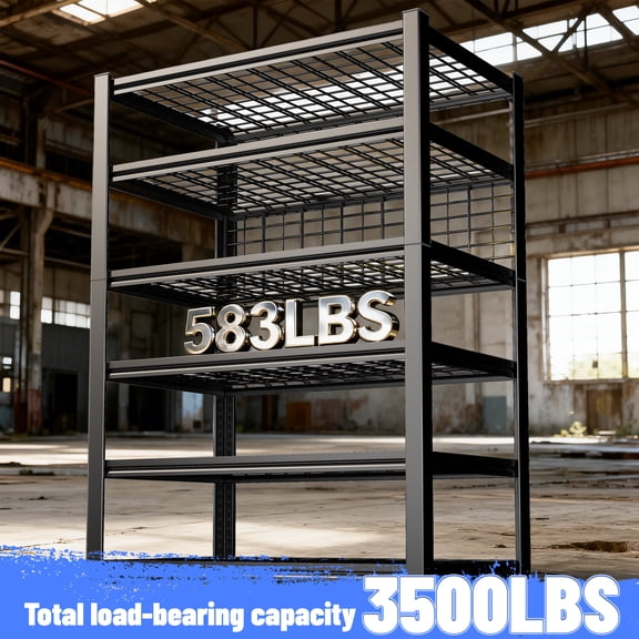 83.9"H 6-Tier Storage Shelves, Heavy Duty Garage Shelving Load 3500LBS, Adjustable Metal Shelving, Industrial Shelving, 48"W x 19.7"D x 83.9"H