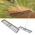 thumbnail image 1 of 83.9 Inch Handle 48x10 Inch Base Rust Resistant Carbon Steel Lawn Rake with Two Height Adjustments for Effortless Lawn Leveling in Backyards and Golf Courses, 1 of 6