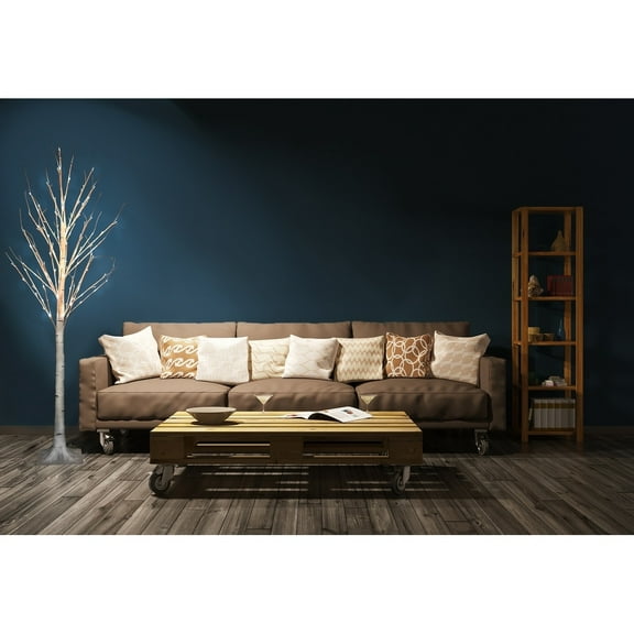 83 Inch Birch Tree On Metal Base In/Outdoor 120 Leds With 8 Lighting Modes - N/A