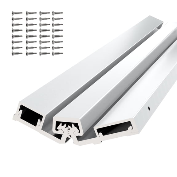 83 Inch Continuous Hinge, Heavy Duty Full Surface Aluminum Geared Door Hinge for Storefront, Entry & Commercial Doors Repair or Replacement, Screws Included