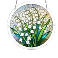 thumbnail image 1 of 83 Pieces Flower Theme Acrylic Puzzles Suncatcher Window Hanging, 7.8“ Flower Bird Sun Catcher Stained Glass Acrylic Puzzles Kit for Window, Kitchen, Sunroom and Garden, 1 of 5